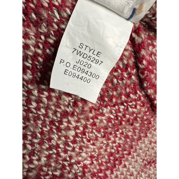 Lucky Brand Red and Cream Cardigan - Picture 6 of 9